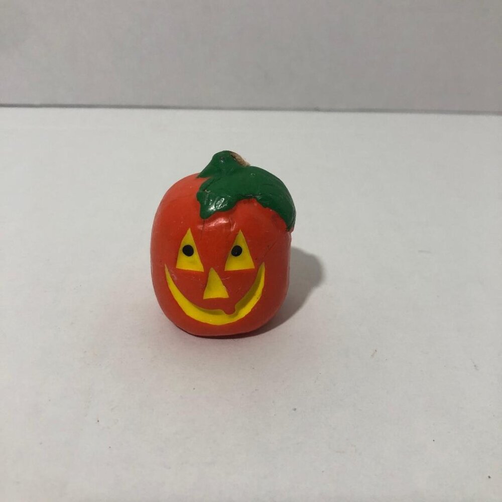Vintage Hallmark Candle Pumpkin Jack-O-Lantern Halloween Fall Unused